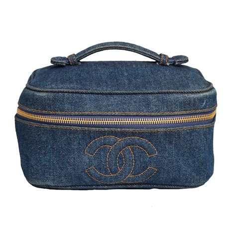 chanel denim vanity bag|vanity Chanel bag price.